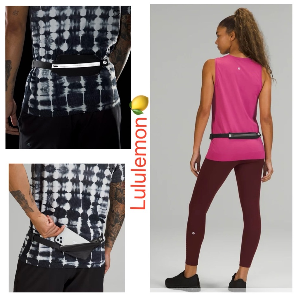 lululemon athletica Pink Tank Top and Burgundy Leggings - Picture 2 of 5